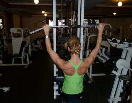 woman working out at the gym at Aspen Alps